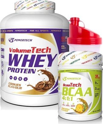 POWERTECH Volumetech Whey Protein Tozu 2400 Gr Kurabiye - Bcaa 500 Gr Ananas Aromalı