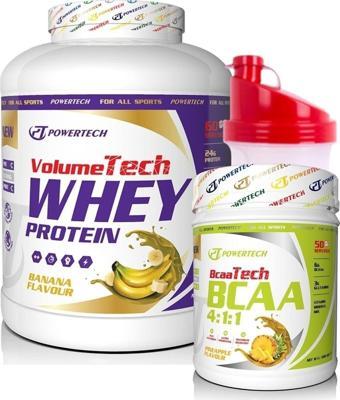 POWERTECH Volumetech Whey Protein Tozu 2400 Gr Muz - Bcaa 500 Gr Ananas Aromalı