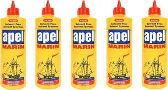 5 Adet Apel Marin Poliüretan Suya Dayanıklı Deniz Tutkalı 600 ml 