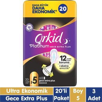 Orkid Platinum Gece Extra Plus Ped 20x3 60 Adet