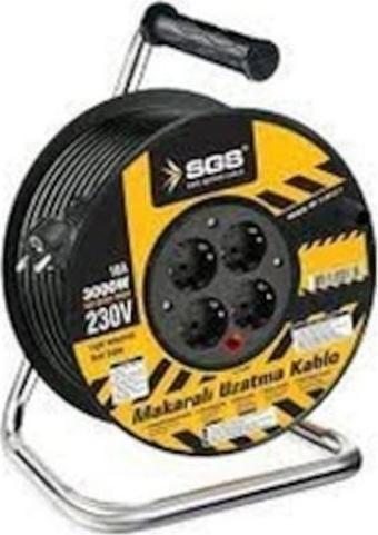 Sgs 2133 Profosyonel Makaralı Uzatma Kablosu 3x2,5 20mt