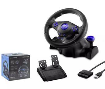 HADRON VW9803 OYUNCU DİREKSİYON SETİ 180° 3IN1 PS3/PS2/PC SİYAH