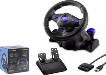 HADRON VW9803 OYUNCU DİREKSİYON SETİ 180° 3IN1 PS3/PS2/PC SİYAH