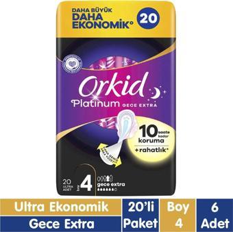 Orkid Platinum Gece Extra Ped 20x6 120 Adet