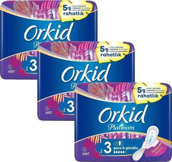 Orkid Platinum Gece & Gündüz 3 No 6 lı x 3 Adet