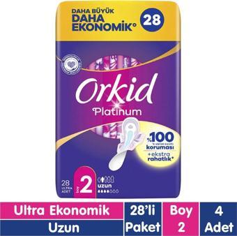 Orkid Platinum Uzun Ped 28x4 112 Adet