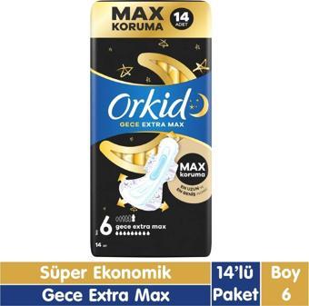 Orkid Ultra Gece Extra Max Ped 14 Adet