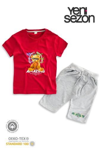 Triliya Pamuklu Unisex Çocuk Kapri Takımı (Cepli & Kordonlu, 3-12 Yaş)