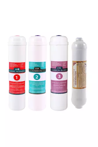 Su Arıtma Cihazı Kapalı Kasalı Cihazlar Için Inline Filtre Takımı 4'lü