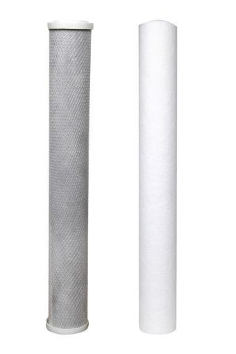 Su Arıtma 20 inch 5 Micron Tortu ve Blok Aktif Karbon Filtresi