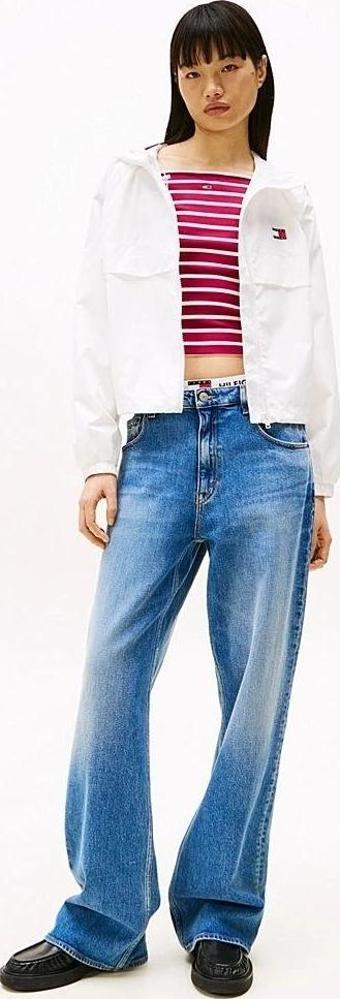 Tommy Hilfiger Kadın Beyaz Essential Rüzgarlık Ceket