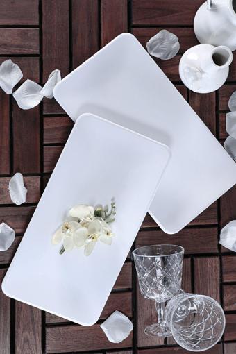 Keramika Beyaz Siera Kayık Tabak 33 Cm 2 Adet