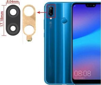 Tkgz Huawei P20 LİTE Arka Kamera Camı Lens Yapışkanlı