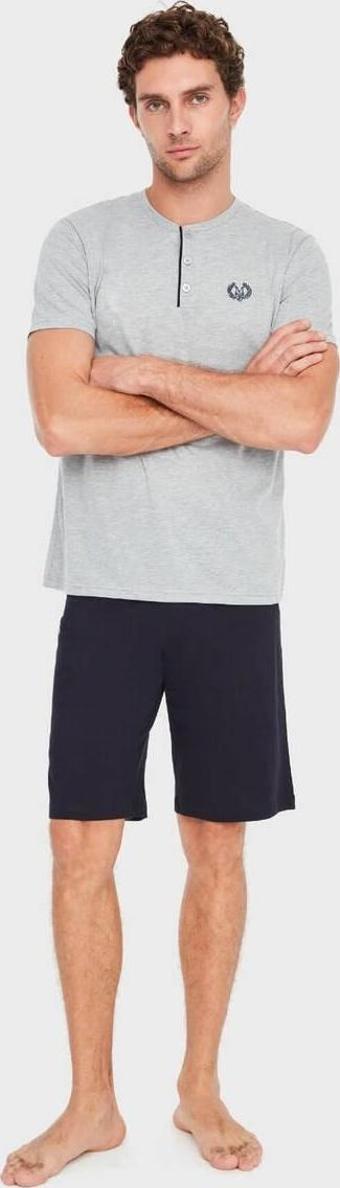 Mod Collection Erkek 3 Lü Pijama Takımı Gri