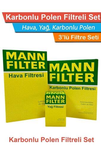 Mann Fılter Skoda Octavia 1.6 Tdı Dizel Mann Filtre Bakım Seti 2010-2012 | Hava Yağ Karbonlu Polen