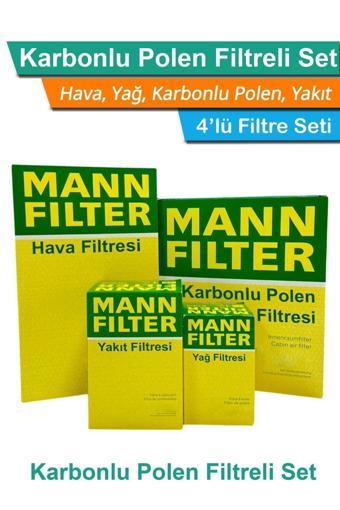 Mann Fılter Vw Golf 7 1.6 Tdı Dizel Mann Filtre Bakım Seti 2013-2019 Hava Yağ Yakıt Karbonlu Polen