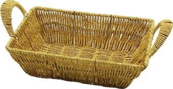 DİKDÖRTGEN PLASTİK HASIR EKMEK - ÇOK AMAÇLI SEPET KULPLU - METAL İSKELET TABAN:13.5X20- AĞIZ:19X26.5CM D:7.5CM (5060)