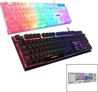 EVEREST KB-24  GÖKKUŞAĞI IŞIKLI   USB KABLOLU  OYUNCU KLAVYE  155CM KABLO (5060)