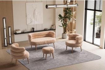 Barella Home Living Barel Özel Tasarım Çay Seti Koltuk Takımı,Berjer Ve Puf (Ofis Balkon Cafe Bahçe Salon Mobilyası) (4)