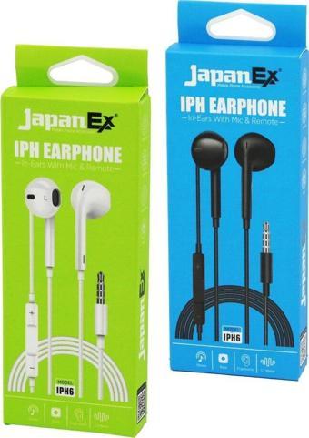 JAPANEX  IPH6   KULAK İÇİ   MİKROFONLU  STEREO KULAKLIK  KABLOLU= 1.2MT   AUX GİRİŞ (5060)