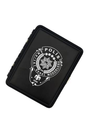 Sedef Silver Polis Amblem Logolu Mat Metal Sigara Tabakası