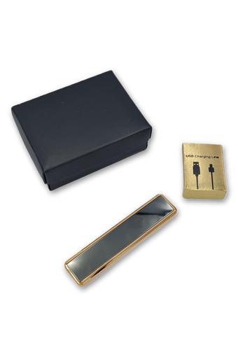 Sedef Silver Usb Şarjlı Kızaklı Alevsiz Rezistanslı Elektronik Sürgülü Çakmak