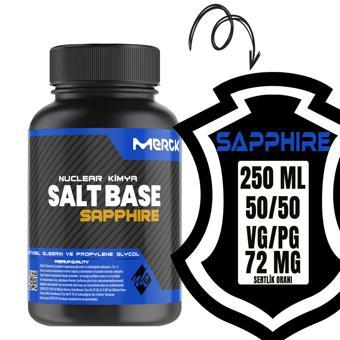 Sapphire 3M Salt Base 250ml Vg Pg 50-50 72 Mg/ml Bitkisel Gliserin Base E422