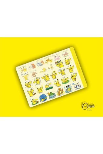 Pokemon Sticker - Aynı Sayfadan 2 Adet Toplam 60 Etiket