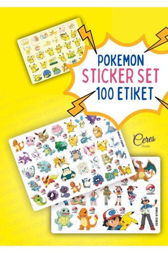 Pokemon Sticker Set - 3 Sayfa 100 Etiket