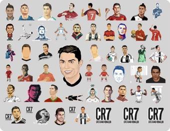 Ronaldo Cr7 Sticker Etiket 2 Sayfa 106 Adet Etiket