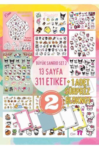 Sanrio Sticker Set 2 Hello Kitty Kuromi Melody Planlayıcı Journal Telefon Etiket Bloknot