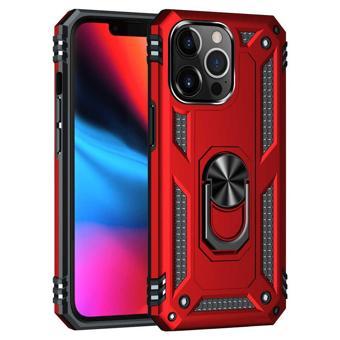Apple iPhone 13 Pro Kılıf Vega Tank Standlı Yüzüklü MıknatıslıNano Glass