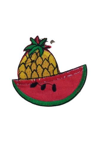 Aplike Ütü İle Yapışan Karpuz-Ananas Desen Arma