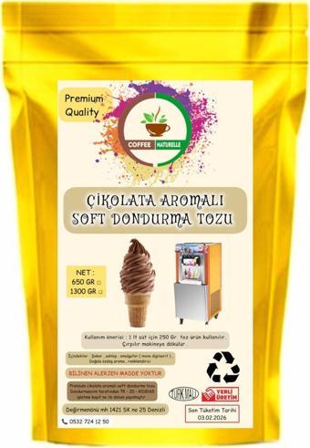 Coffee Naturelle Çikolata Aromali Soft Dondurma Tozu