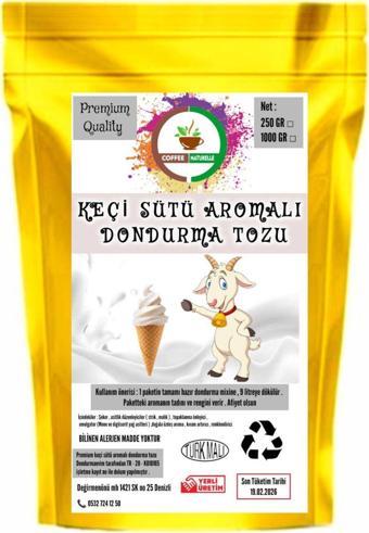 Coffee Naturelle Keçi Sütü Aromalı Dondurma Karışımı - Premium Quality