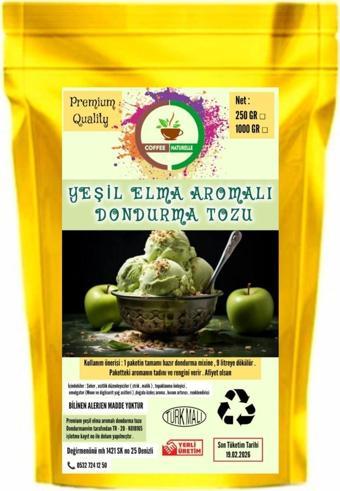 Coffee Naturelle Yeşil Elma Aromalı Dondurma Tozu - 250 Gr