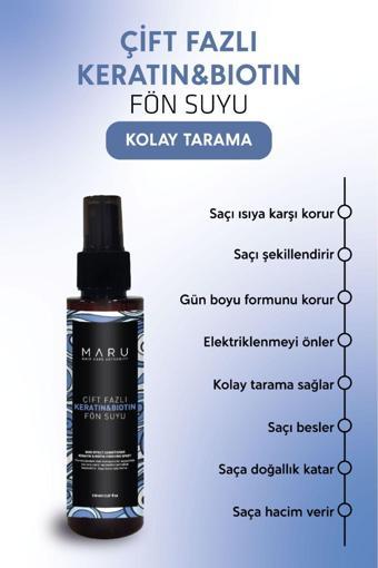 Maru Keratin &Biotin Isı Koruyucu Kolay Tarama Ve Saç Şekillendirici Spreyi 150 Ml 8699211721136