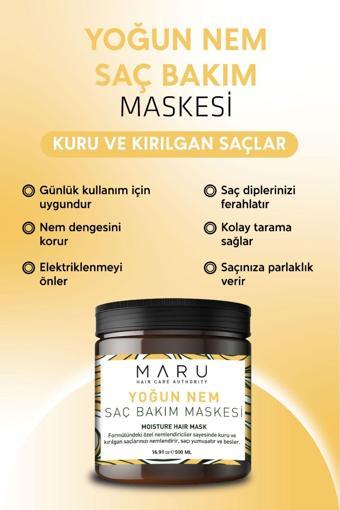 Maru Kuru Ve Yıpranmış Saçlar Için Keratin & Biotin Onarıcı Saç Maskesi 500 Ml 8699211721044