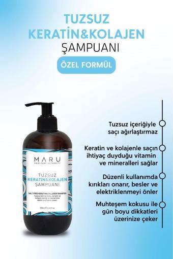 Maru Tuzsuz Kolajen Ve Keratin Içerikli Dolgunlaştırıcı Onarıcı Besleyici Şampuan 250 Ml 8684382736454