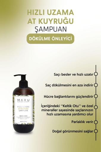 Maru Zayıf Ve Yıpranmış Saçlar Için Hızlı Uzamaya Yardımcı At Kuyruğu Şampuan 250 Ml 8684382736461