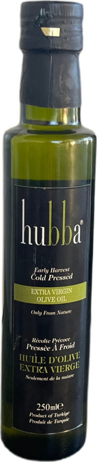 HUBBA 250 ML. CAM ŞİŞE YÜKSEK POLİFENOL (+380) NATUREL SIZMA ZEYTİNYAĞI