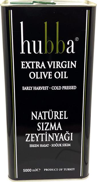 HUBBA 5 LT TENEKE NATUREL SIZMA ZEYTİNYAĞI ERKEN HASAT & SOĞUK SIKIM