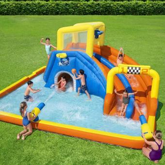 Bestway 53377 H2OGO Mega Su Parkı Kaydıraklı Fiskliyeli Şişme Oyun Parkuru