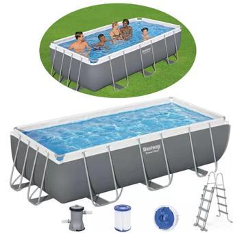 Bestway 56441 Büyük Prefabrik Aile Havuzu 404x201x100cm Merdiven+Filtre Set