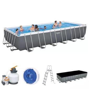 Bestway 56475 Steel Pro MAX Prefabrik Aile Havuzu 732x366x132cm Örtü Merdiven Kum Filtreli Set