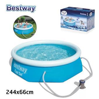 Bestway 57268 Şişme Yüzme Havuzu 244 cm x 66 cm 220v Filtreli