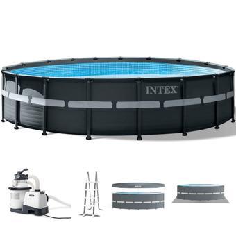 İntex 26330NP Ultra XTR Yuvarlak Prefabrik Aile Havuzu 549cmx132cm Merdiven+Filtre+Örtü Set