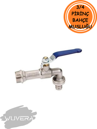 Wuvera 3/4” Pirinç Bahçe Musluğu – Krom Kaplama, Yüksek Debi & Dış Mekan Dayanıklılığı