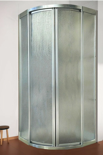 UBM Duşakabin Krom Oval Mika Camlı 100x100 (Teknesiz)