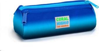 Coral High Kids Lacivert Mavi Renk Geçişli Üç Bölmeli Kalem Çantası 22045